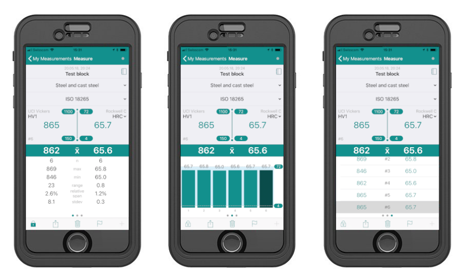 iOS 設備可以用于硬度計軟件的使用檢測