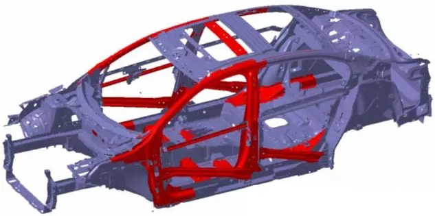 國產汽車某車型使用了22個熱成形零件