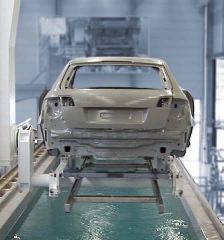 EDP (electrophoretic deposition) painting process